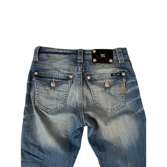 Miss Me Medium Wash Boyfriend Capri Blue Jeans Women's Size 25 JB5547P2 - Picture 3 of 9